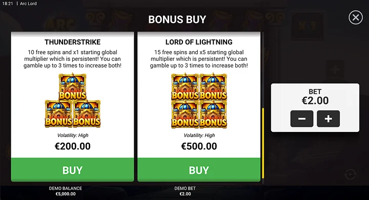 Bonuses Thunderstrike Bonus u Lord of Lightning f’Arc Lord
